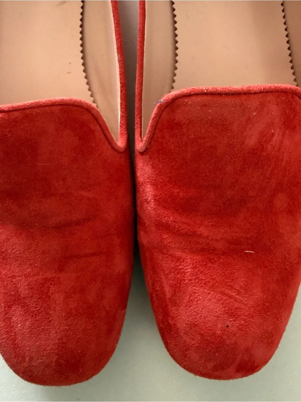 J. Crew Women's Coral orange Suede Slip-On Loafers